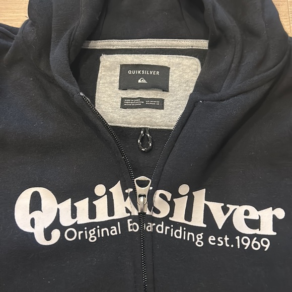 Quicksilver black hoody size 12 - Picture 2 of 4